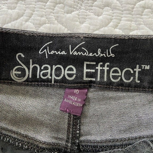 Gloria Vanderbilt Shape Effect Tummy Sculpt Straight Light Black Size 10 - Picture 3 of 11
